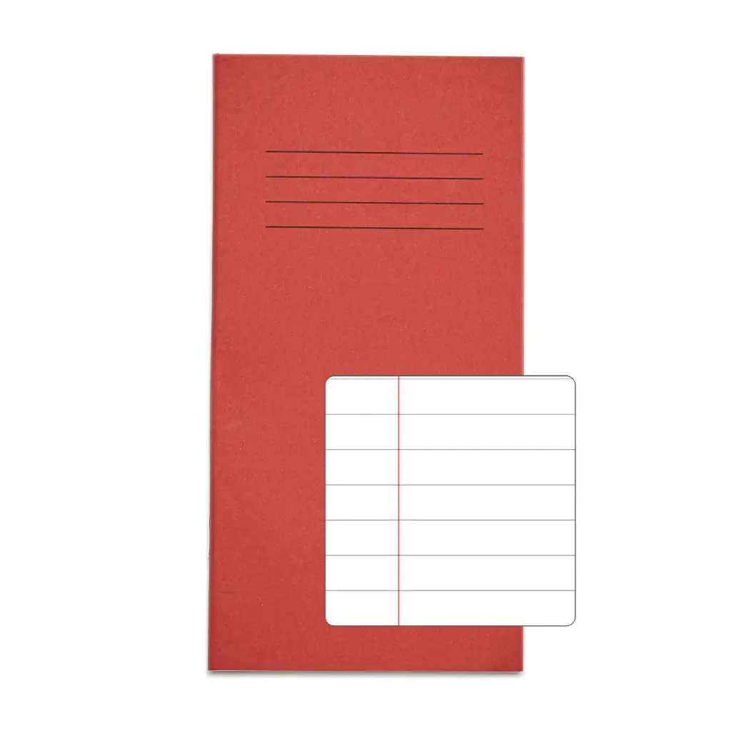 RHINO 8 x 4 Exercise Book 32 Page Red F12 (Pack of 100)
