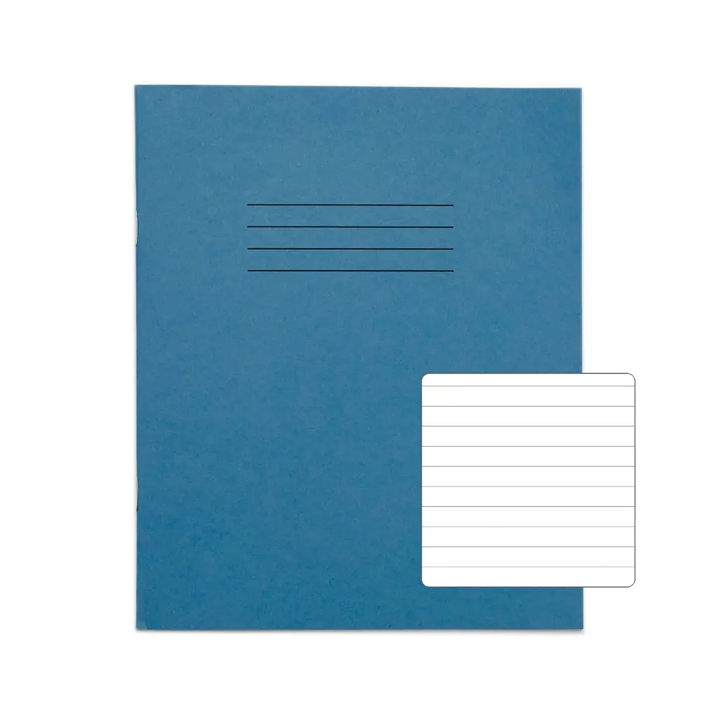 RHINO 8 x 6.5 Exercise Book 32 Page Light Blue F8 (Pack of 100)