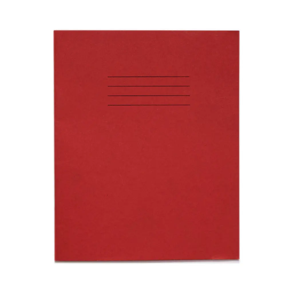 RHINO 8 x 6.5 Exercise Book 32 Page Red F12 (Pack of 100)