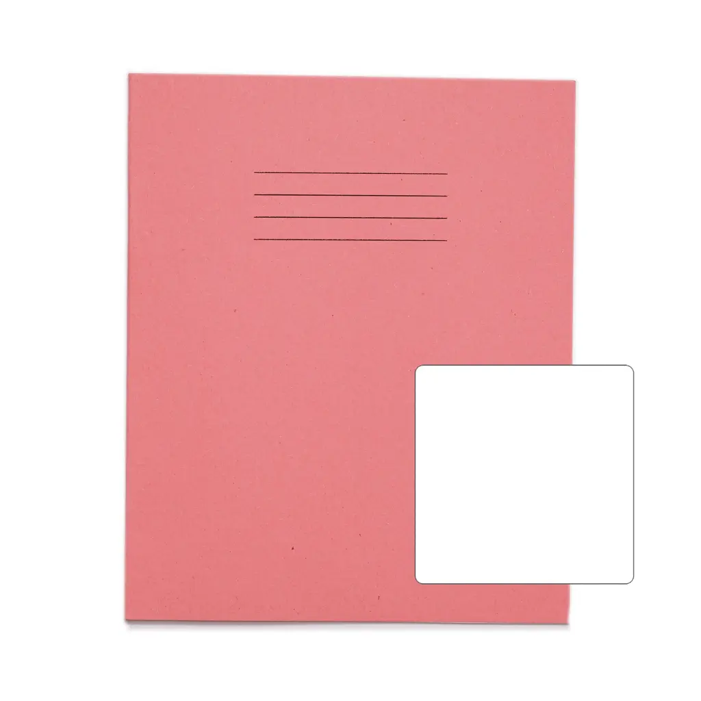 RHINO 8 x 6.5 Exercise Book 48 Page Pink B (Pack of 10)