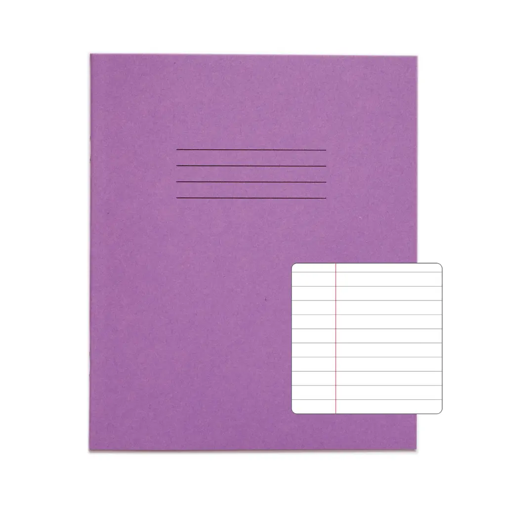 RHINO 8 x 6.5 Exercise Book 48 Page Purple F8M (Pack of 100)