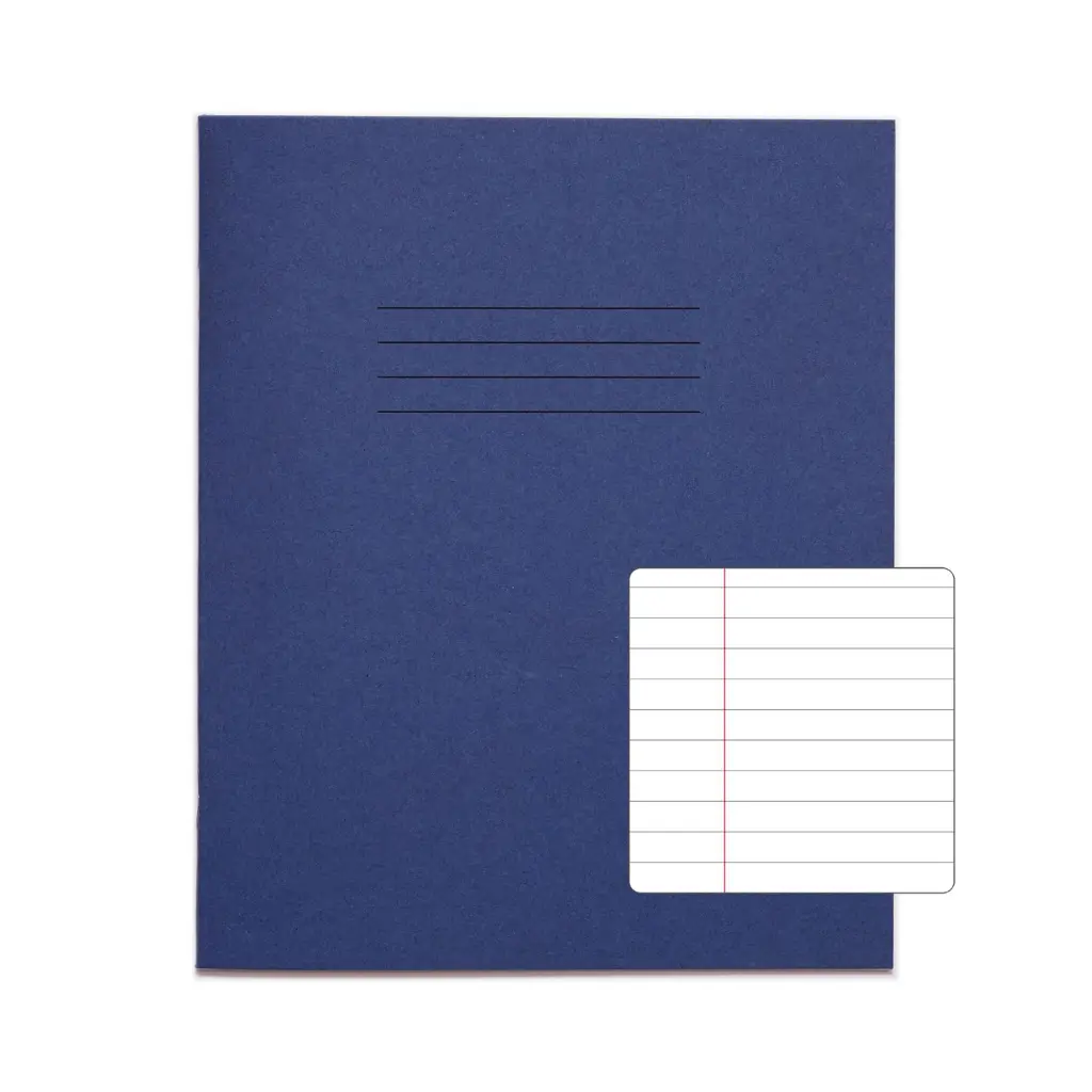 RHINO 8 x 6.5 Exercise Book 80 Page Dark Blue F8M (Pack of 100)