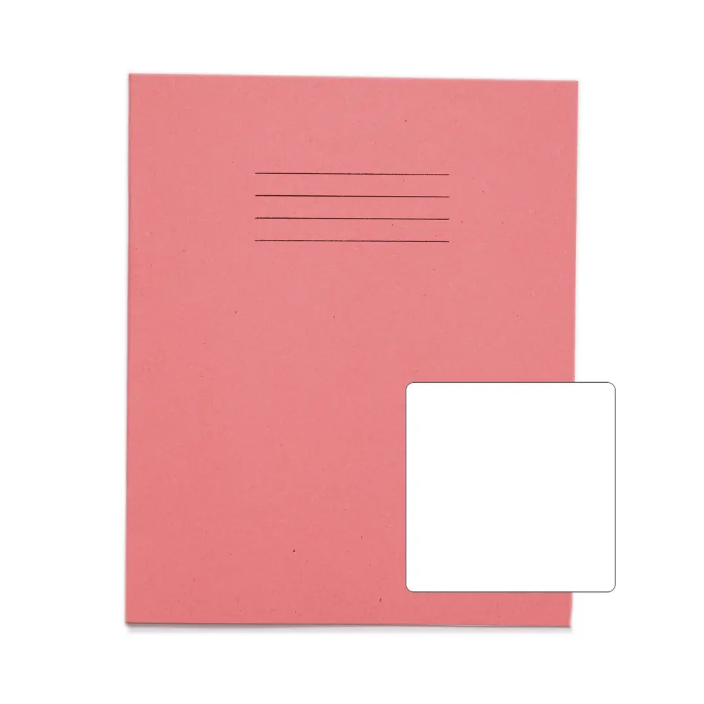 RHINO 8 x 6.5 Exercise Book 80 Page Pink B (Pack of 10)