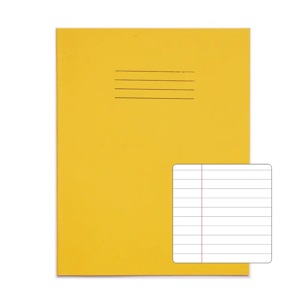 RHINO 9 x 7 Exercise Book 48 Page Yellow F8M (Pack of 100)