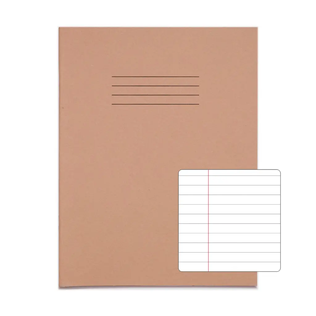 RHINO 9 x 7 Exercise Book 80 Page Buff F8M (Pack of 100)