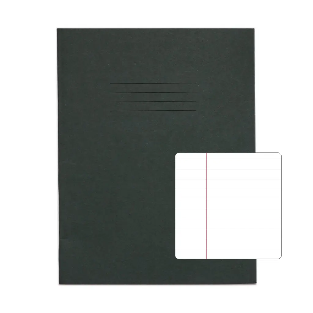 RHINO 9 x 7 Exercise Book 80 Page Dark Green F8M (Pack of 100)