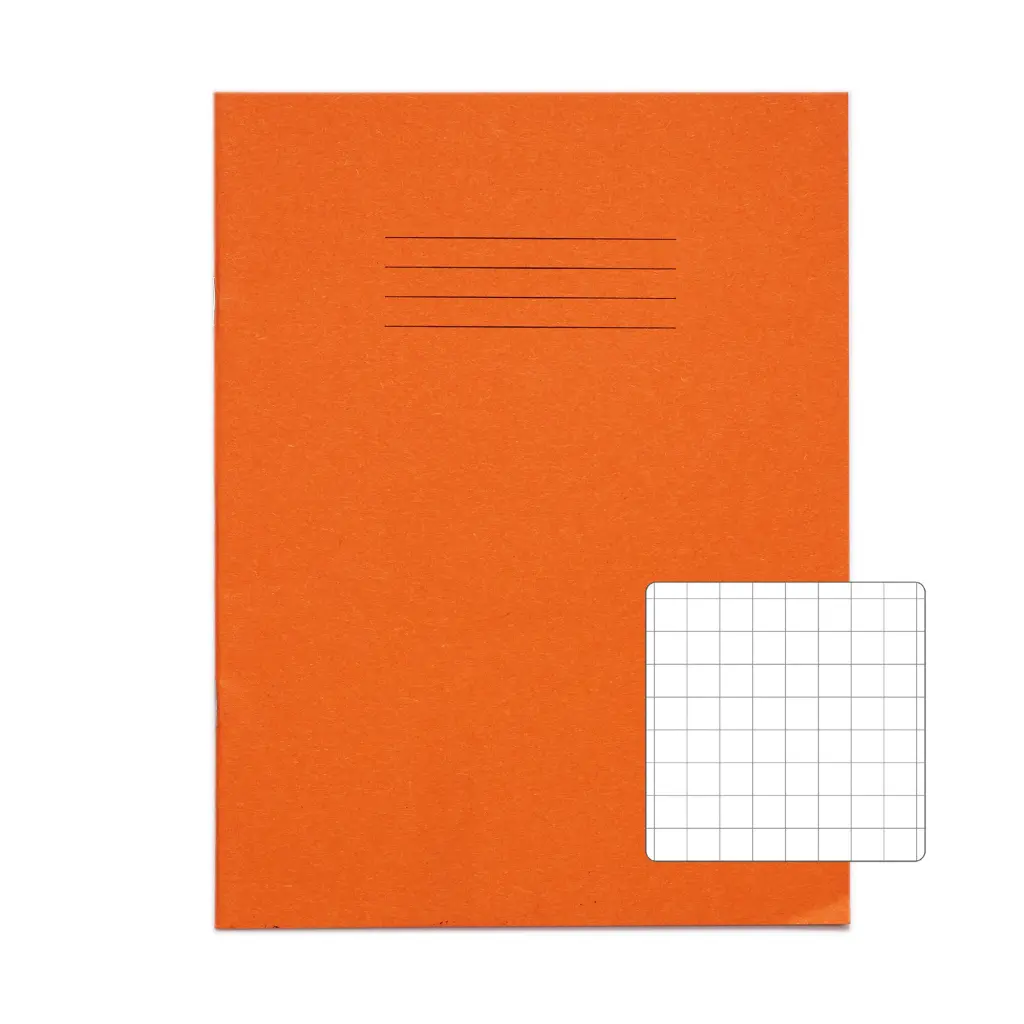 RHINO 9 x 7 Exercise Book 80 Page Orange S10 (Pack of 10)