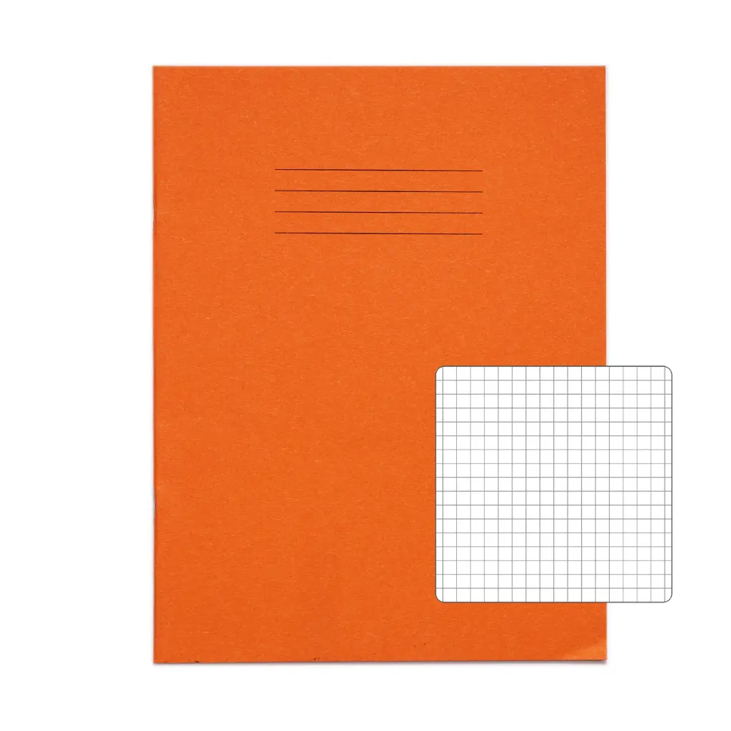 RHINO 9 x 7 Exercise Book 80 Page Orange S5 (Pack of 10)