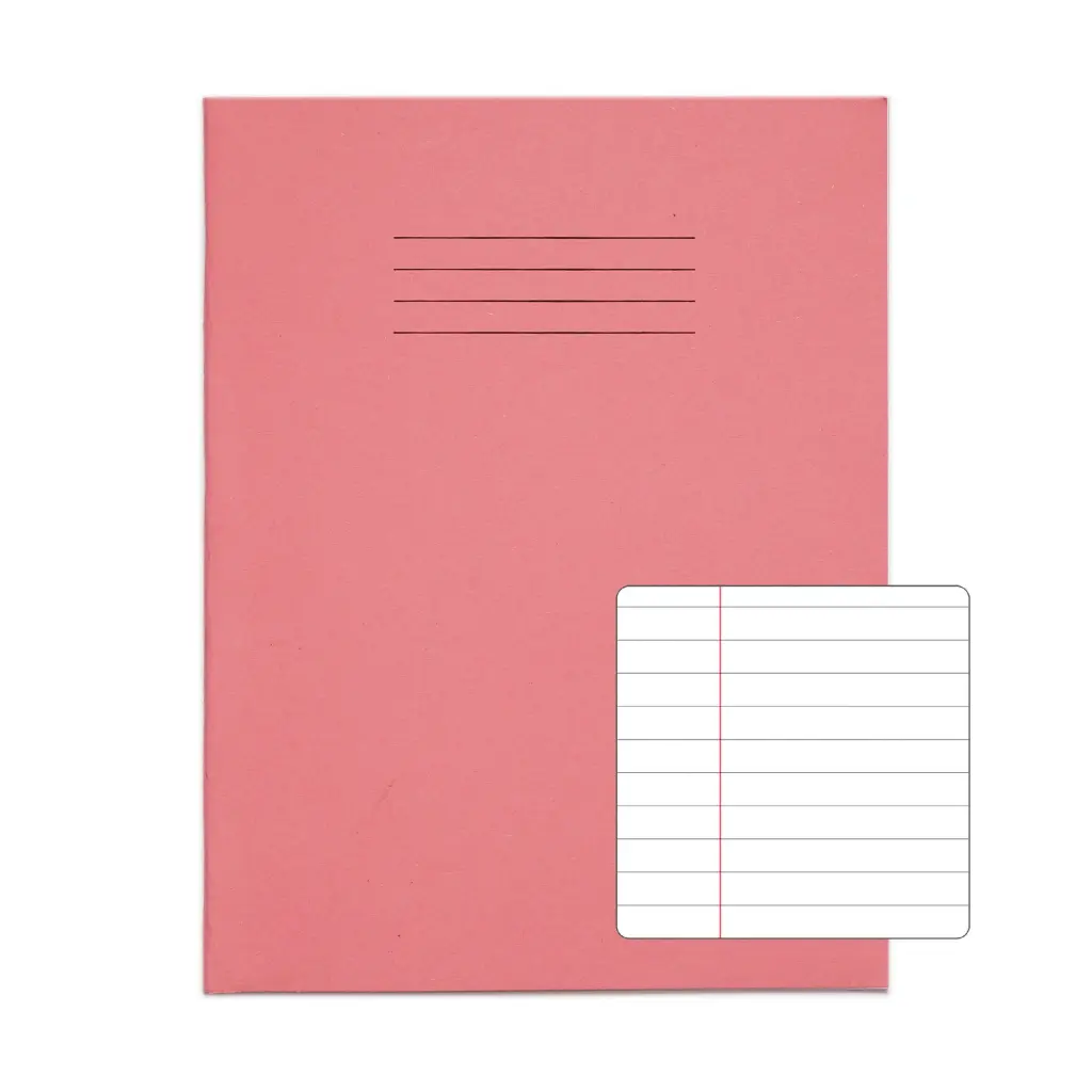 RHINO 9 x 7 Exercise Book 80 Page Pink F8M (Pack of 10)