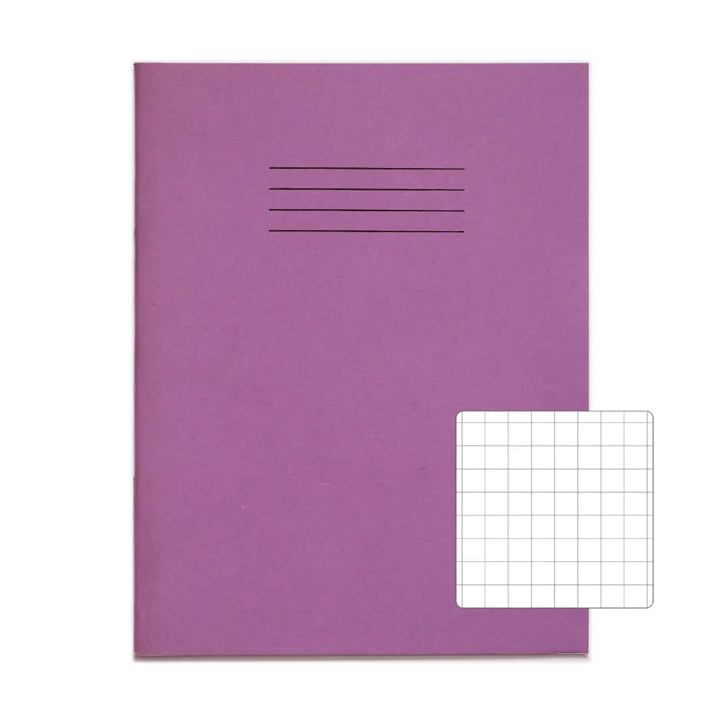 RHINO 9 x 7 Exercise Book 80 Page Purple S10 (Pack of 100)