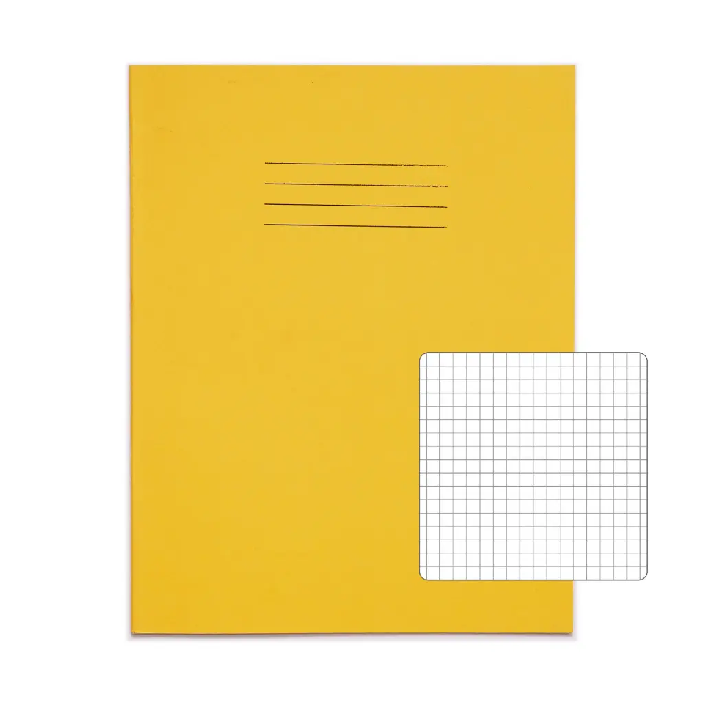 RHINO 9 x 7 Exercise Book 80 Page Yellow S5 (Pack of 10)