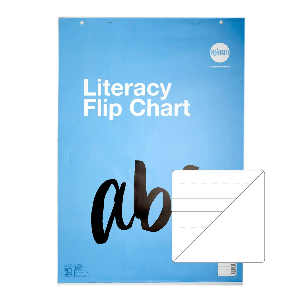 RHINO A1 Educational Literacy Flipchart Pad 30 Leaf FCLTW/B (Pack of 5)