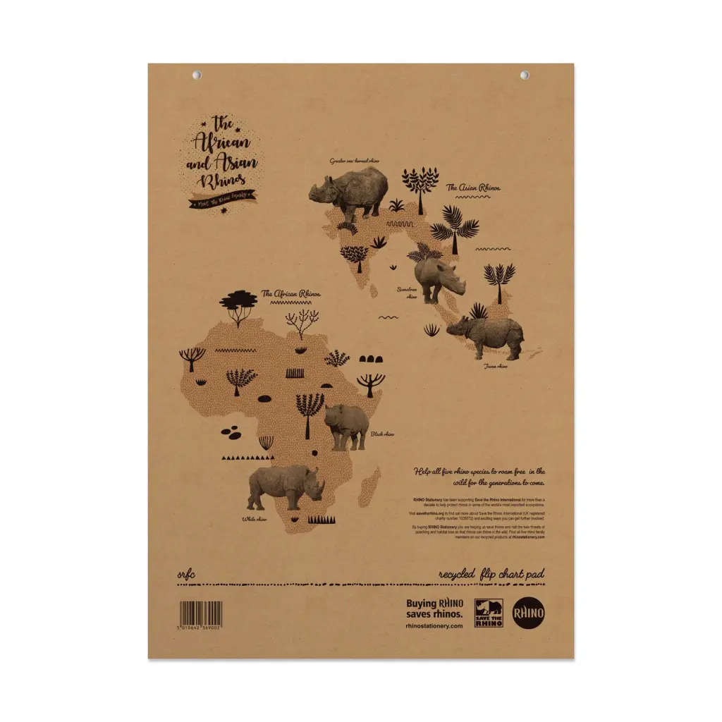 RHINO A1 Recycled Flipchart Pad 40 Leaf S20/B (Pack of 5)