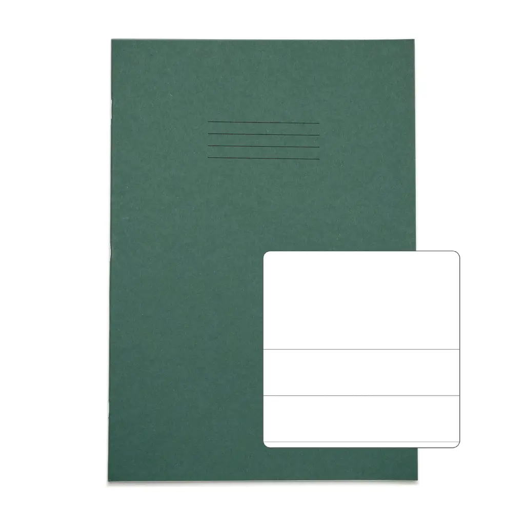 RHINO A4 Exercise Book 32 Page Dark Green TB/F20 (Pack of 10)