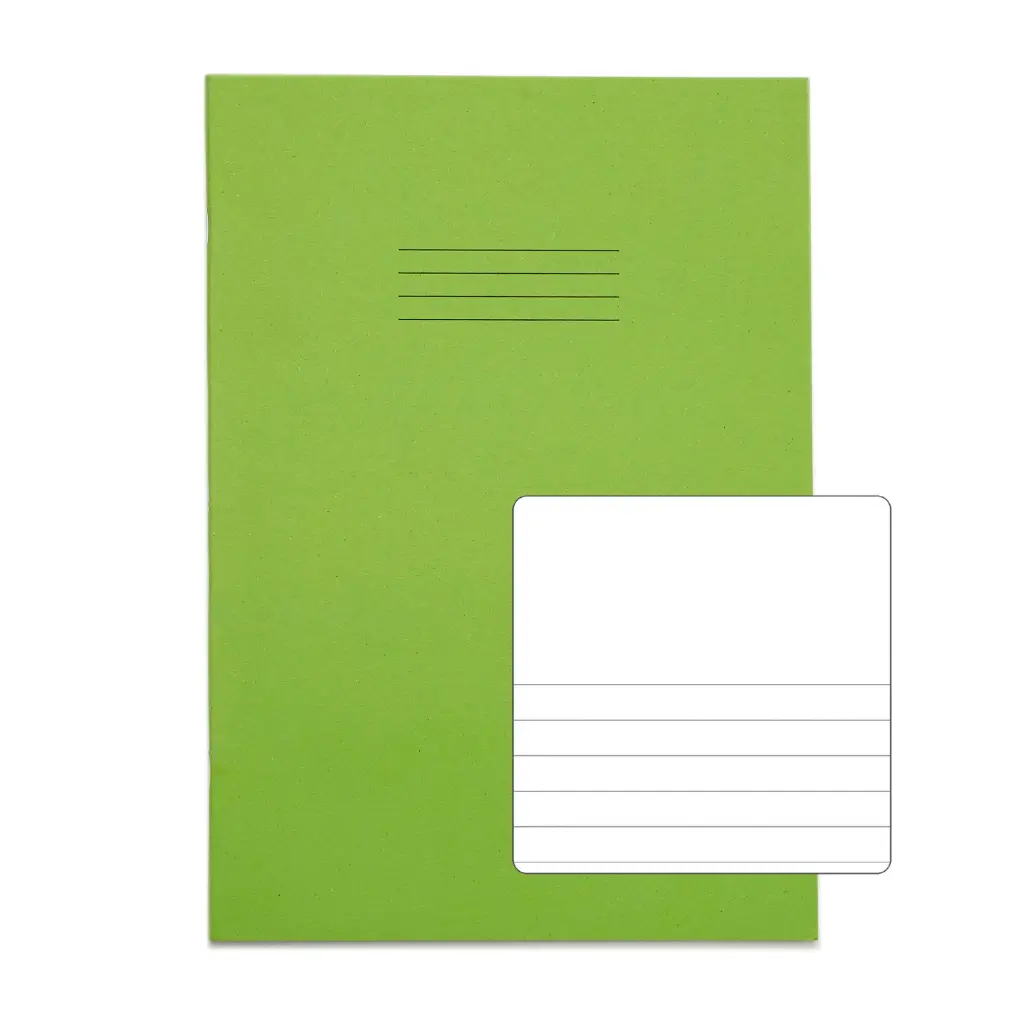 RHINO A4 Exercise Book 32 Page Light Green TB/F8 (Pack of 10)