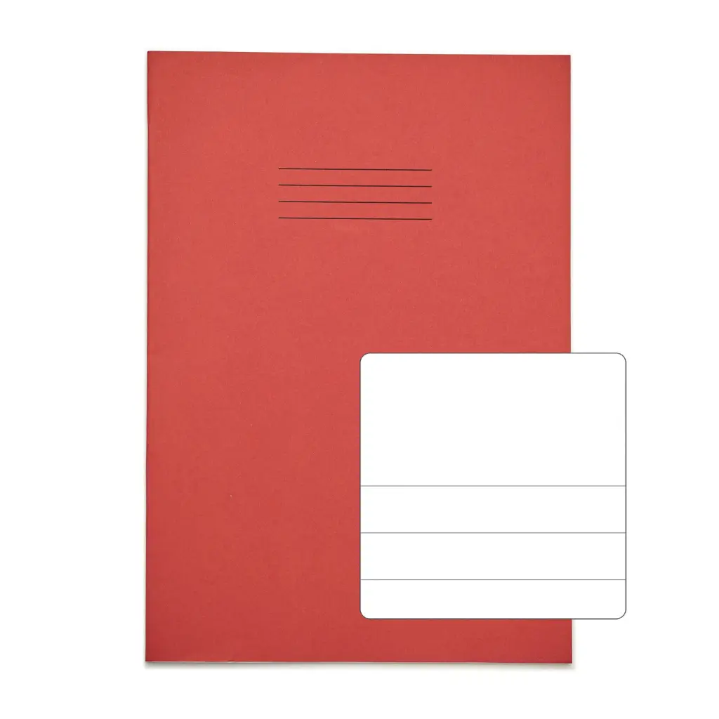 RHINO A4 Exercise Book 32 Page Red TB/F15 (Pack of 10)