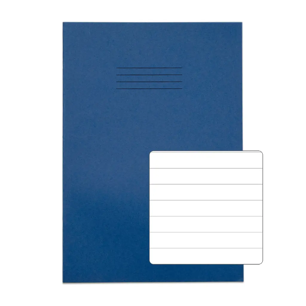 RHINO A4 Exercise Book 48 page Dark Blue F12 (Pack of 10)