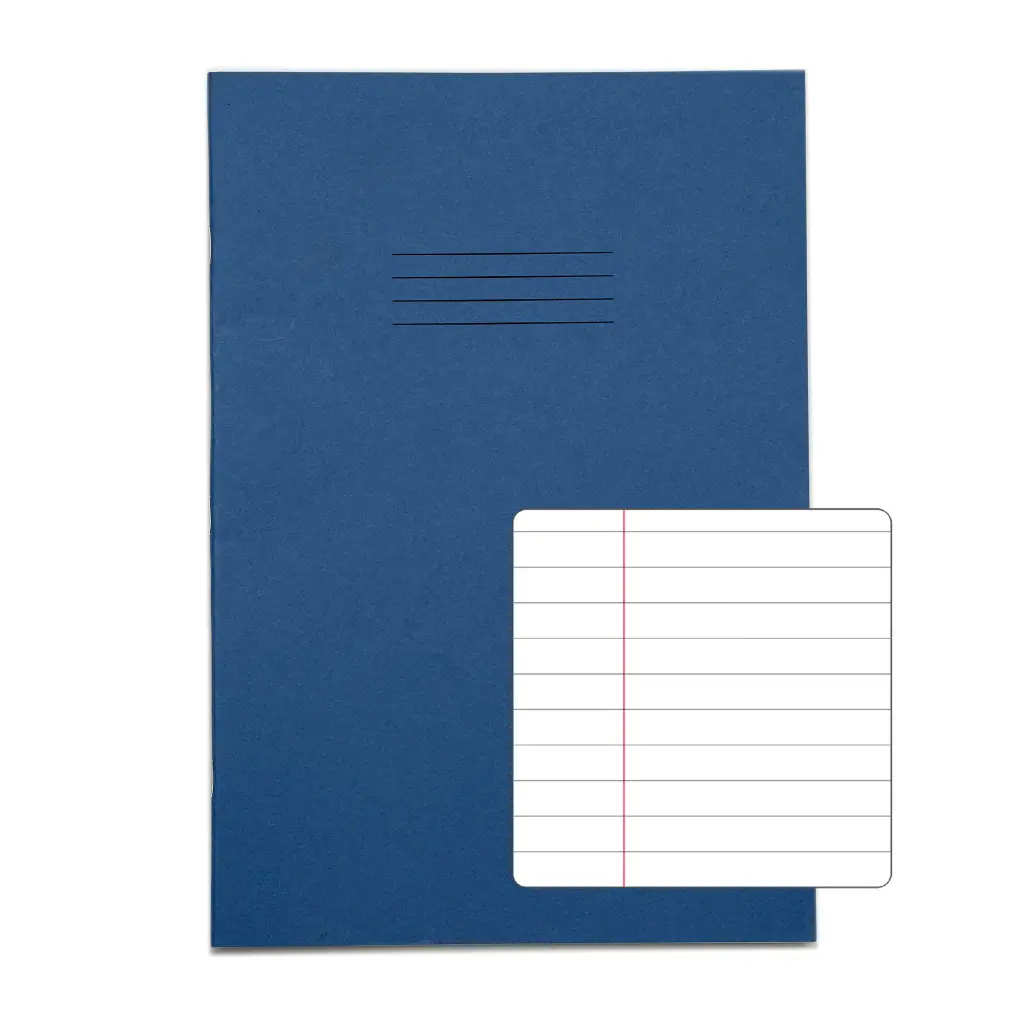 RHINO A4 Exercise Book 48 page Dark Blue F8M (Pack of 100)