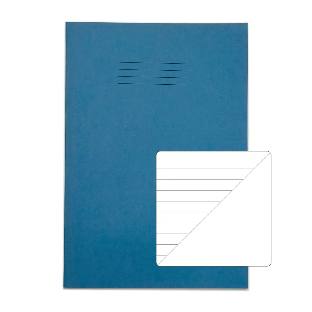 RHINO A4 Exercise Book 64 Page Light Blue F8/B (Pack of 50)