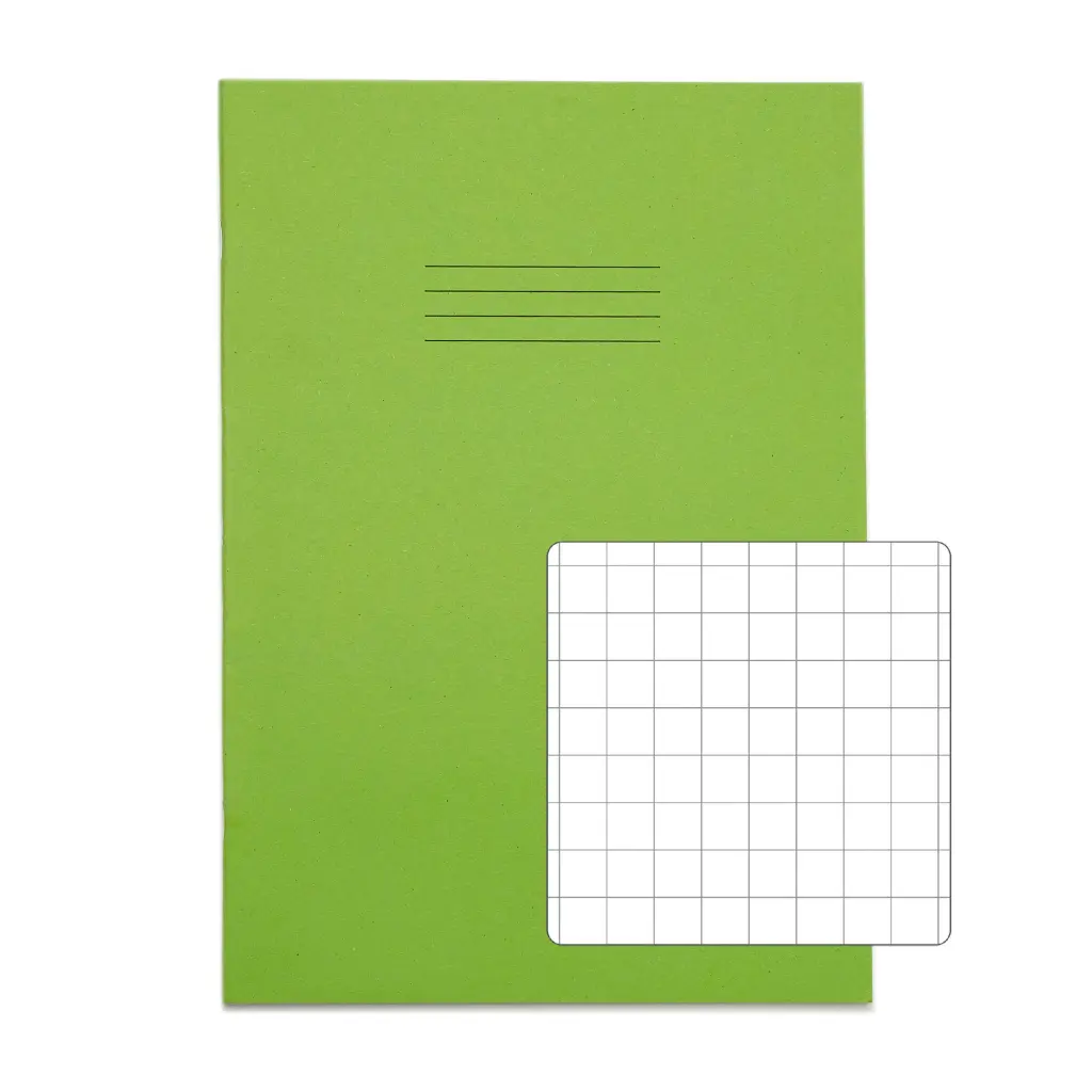 RHINO A4 Exercise Book 64 Page Light Green S10 (Pack of 10)