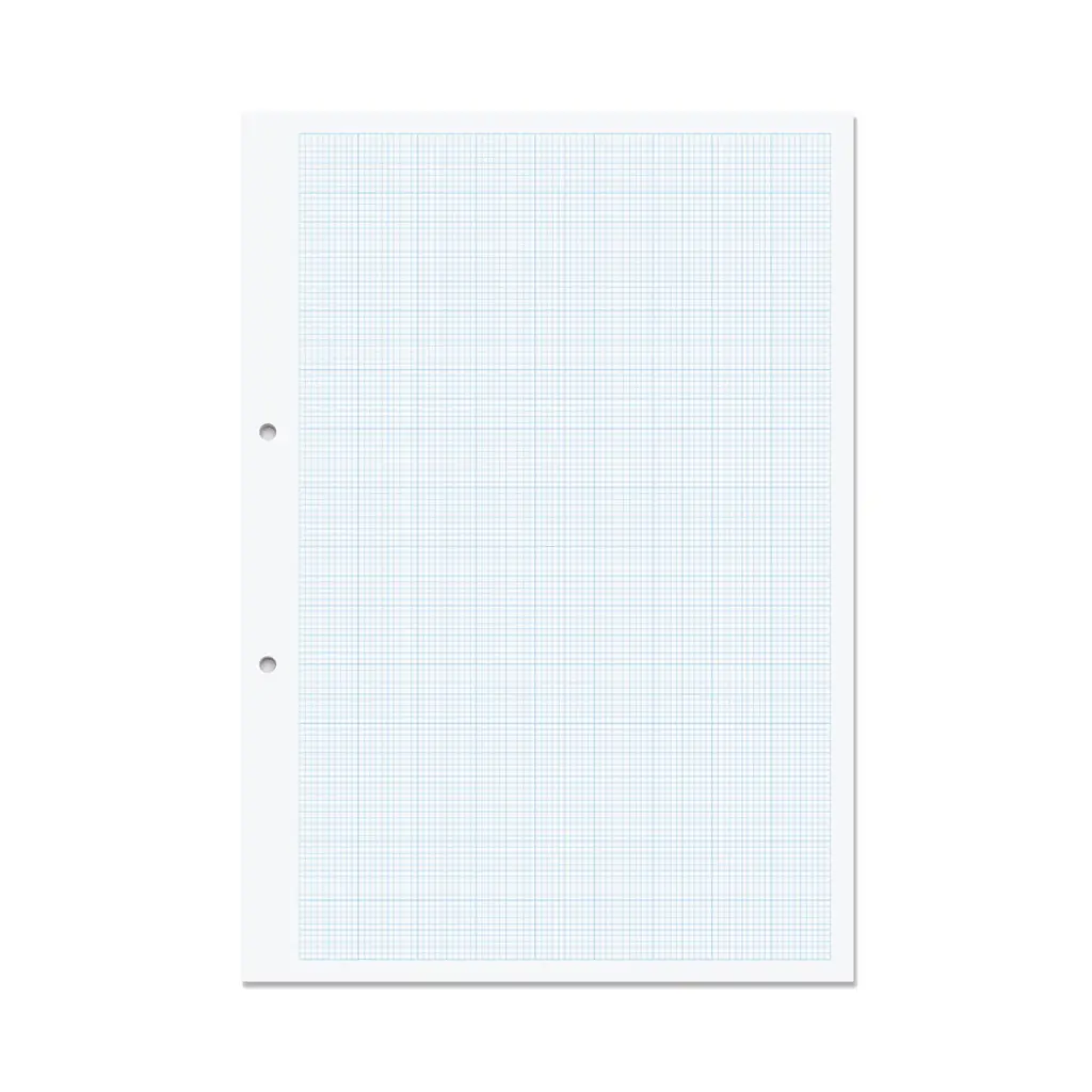 RHINO A4 Punched Graph Paper 500 Leaf 2:10:20 Graph Ruling (Pack of 5)