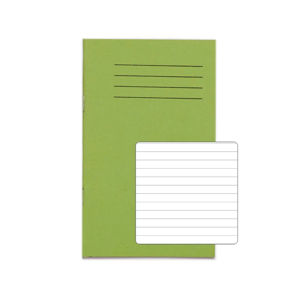 RHINO A6+ Exercise Book 48 page Green Light F7 (Pack of 10)