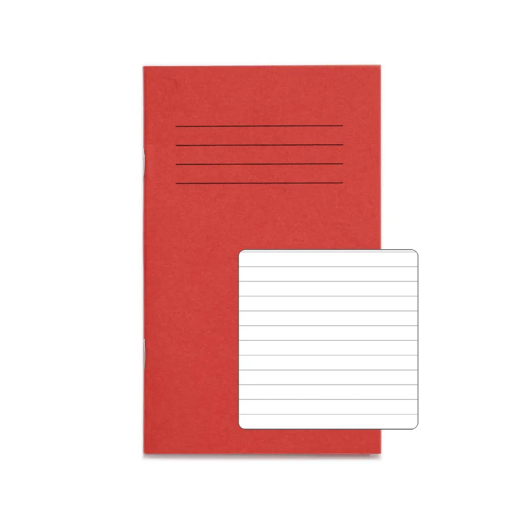 RHINO A6+ Exercise Book 48 page Red F7 (Pack of 100)