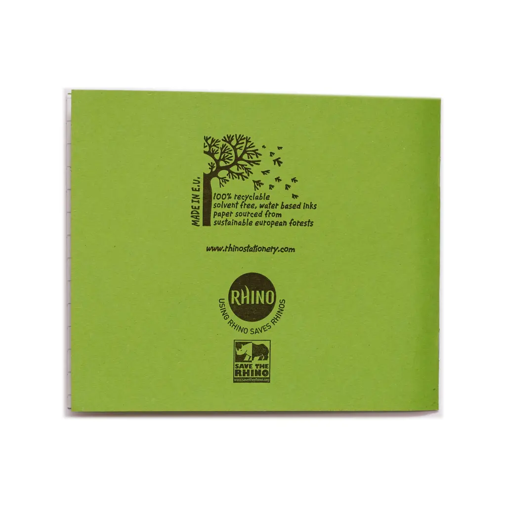 RHINO 138 x 165 Exercise Book 24 Page, Light Green, S10 (Pack of 100)