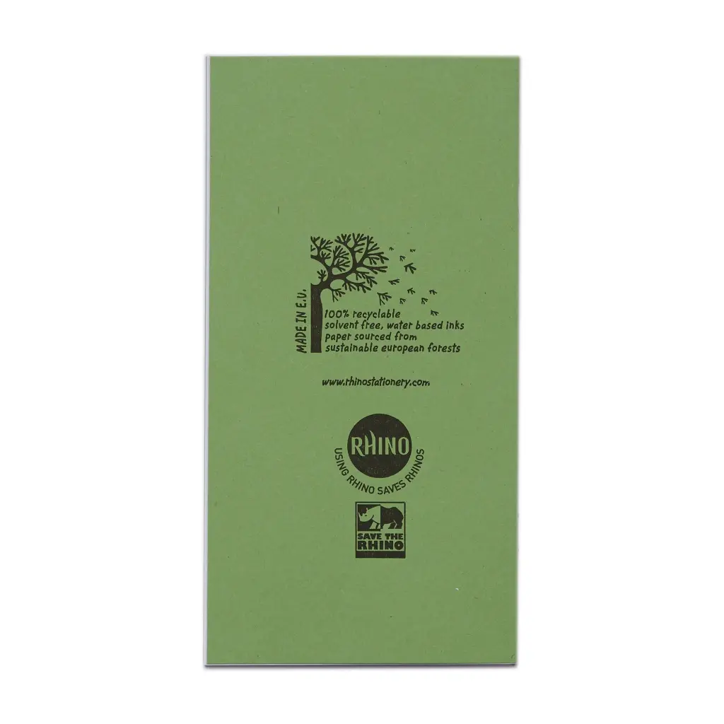 RHINO 8 x 4 Exercise Book 32 Page, Light Green, B (Pack of 100)
