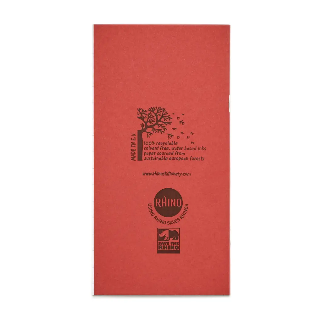 RHINO 8 x 4 Exercise Book 32 Page, Red, F12 (Pack of 100)