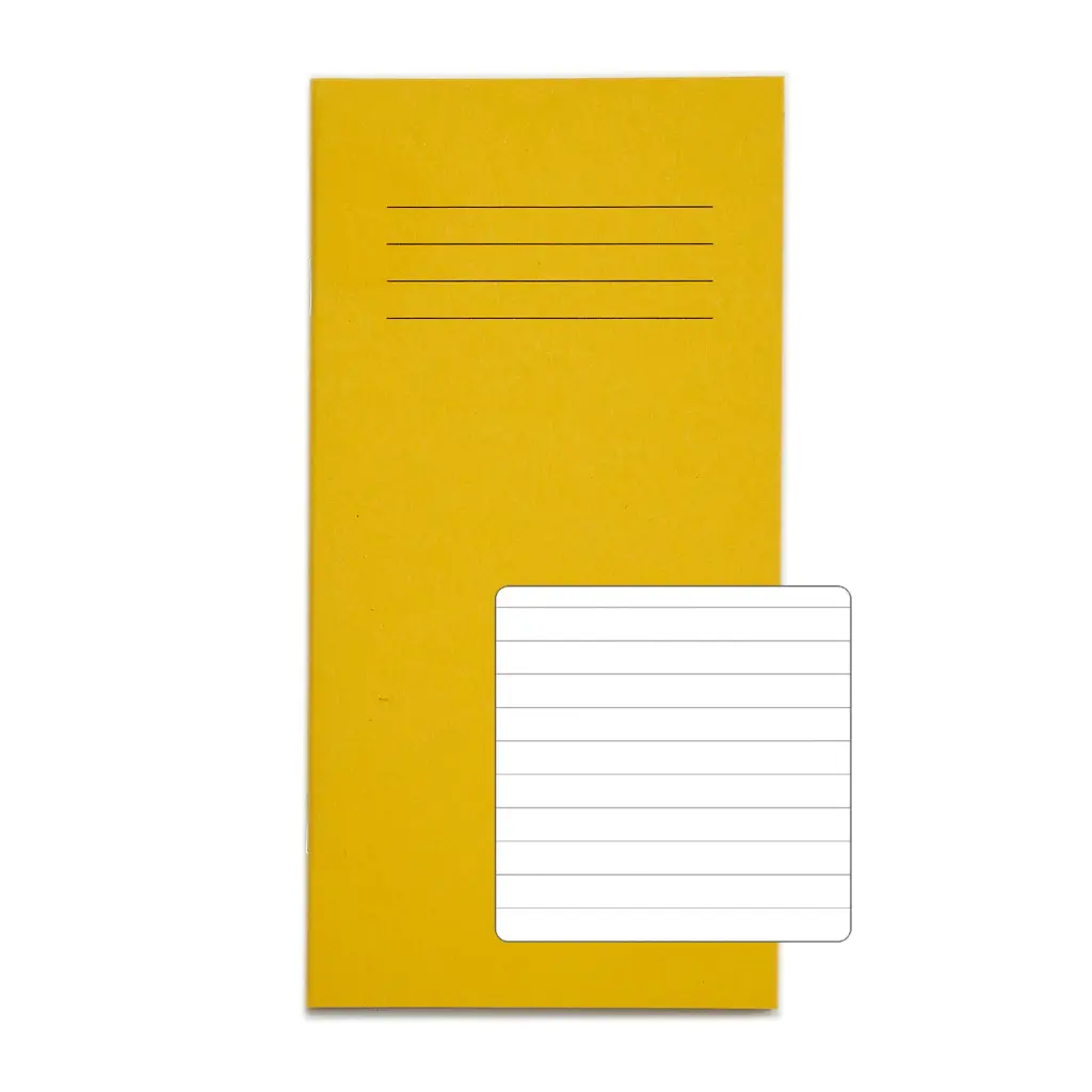 RHINO 8 x 4 Exercise Book 32 Page, Yellow, F8 (Pack of 100)