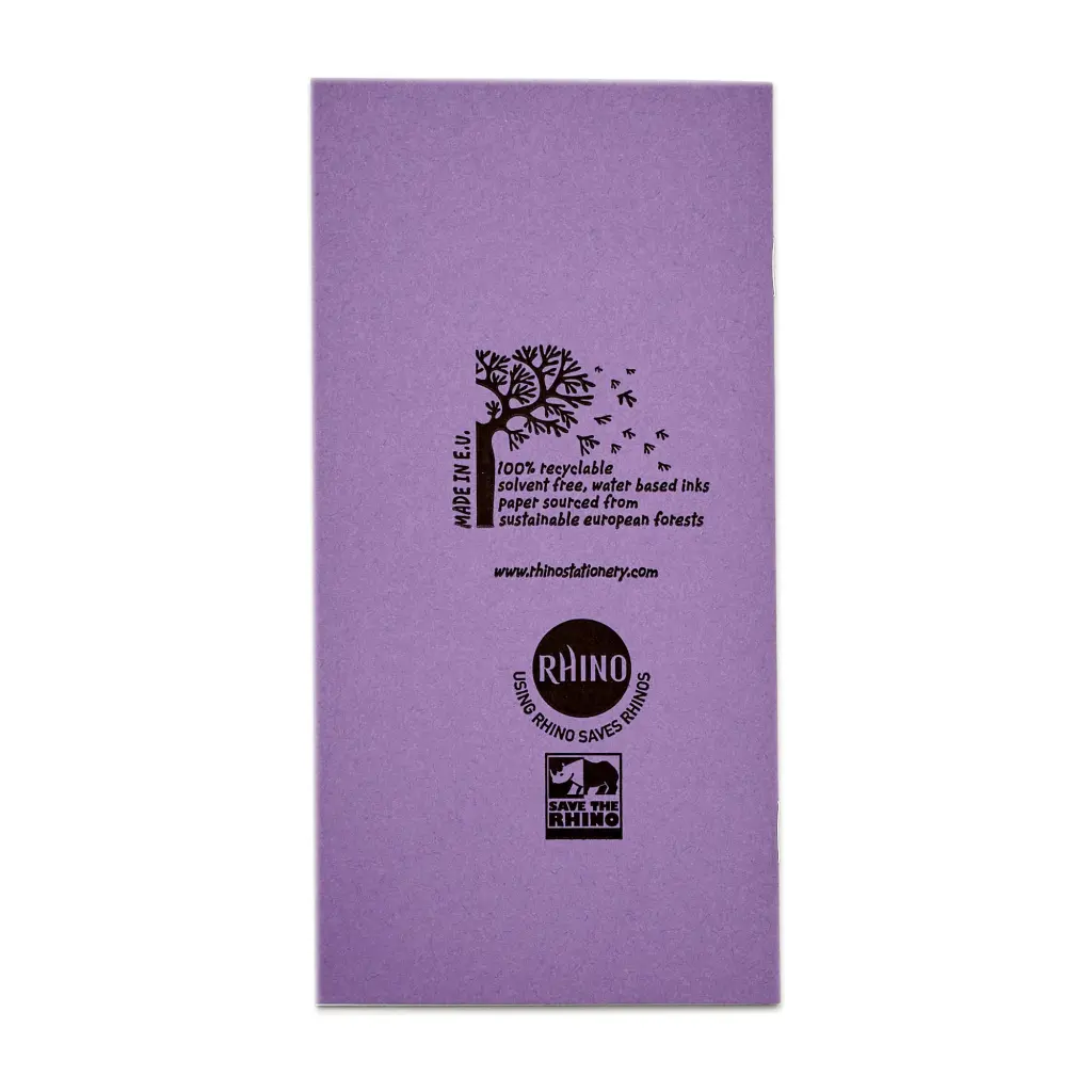 RHINO 8 x 4 Exercise Book 32 Page, Purple, F8CM (Pack of 100)