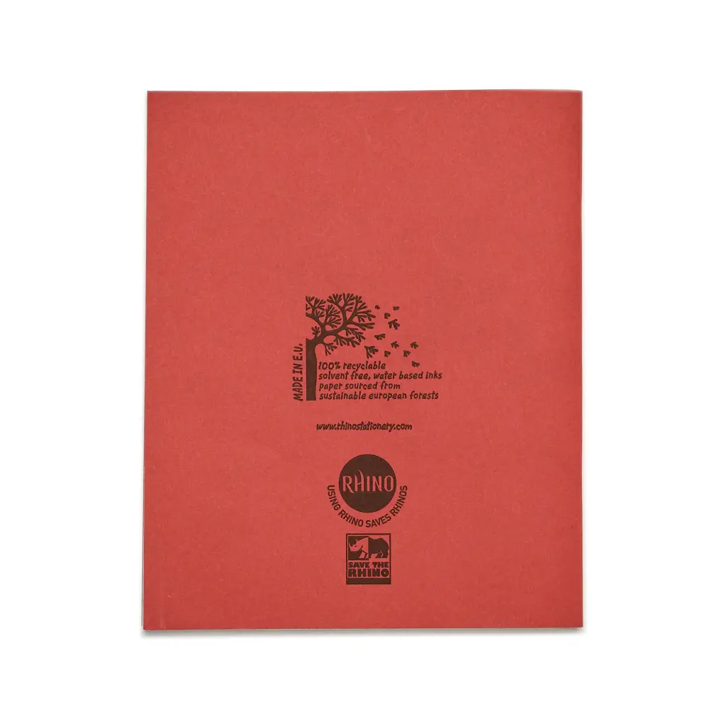 RHINO 8 x 6.5 Exercise Book 120 Page  Red (Pack of 100)
