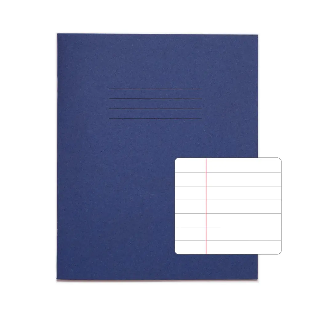 RHINO 8 x 6.5 Exercise Book 48 Page, Dark Blue, F12 (Pack of 100)
