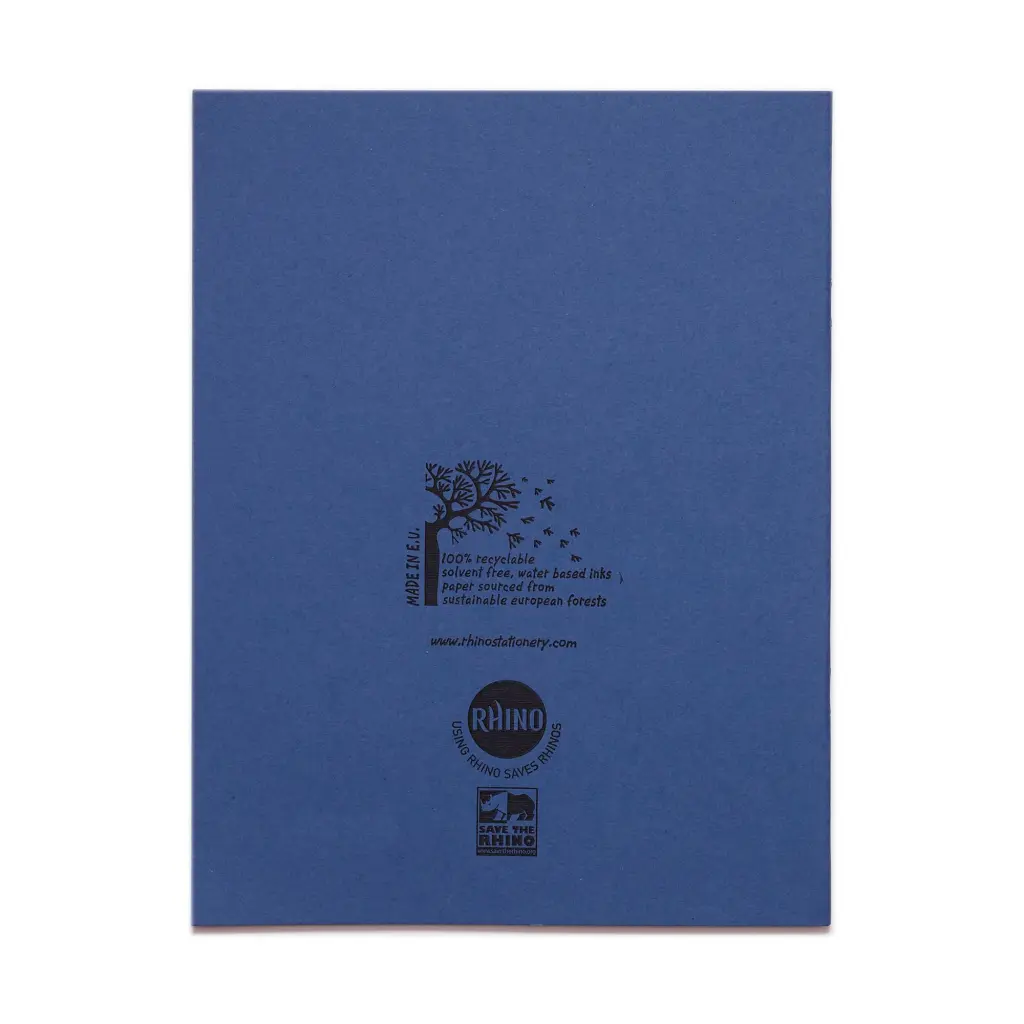 RHINO 8 x 6.5 Exercise Book 48 Page, Dark Blue, F12 (Pack of 100)