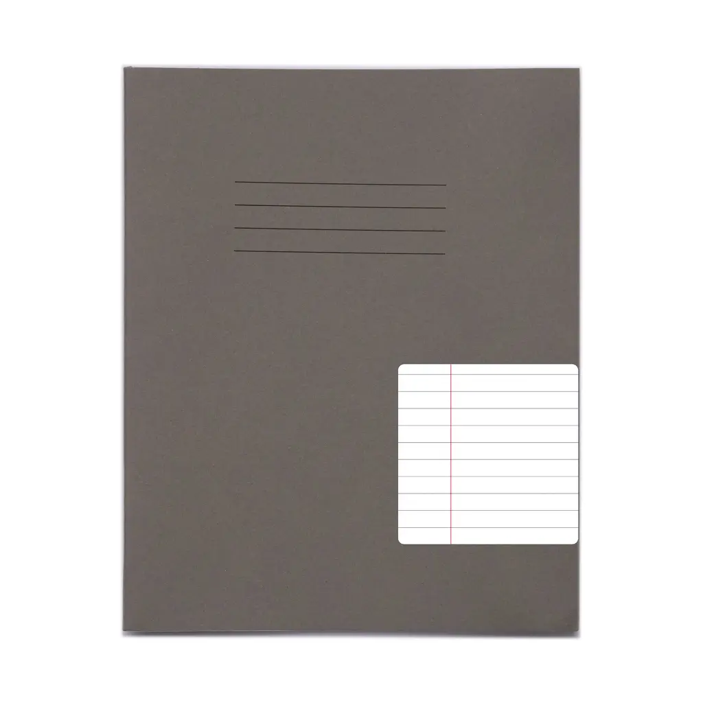 RHINO 8 x 6.5 Exercise Book 48 Page, Grey, F8M (Pack of 100)