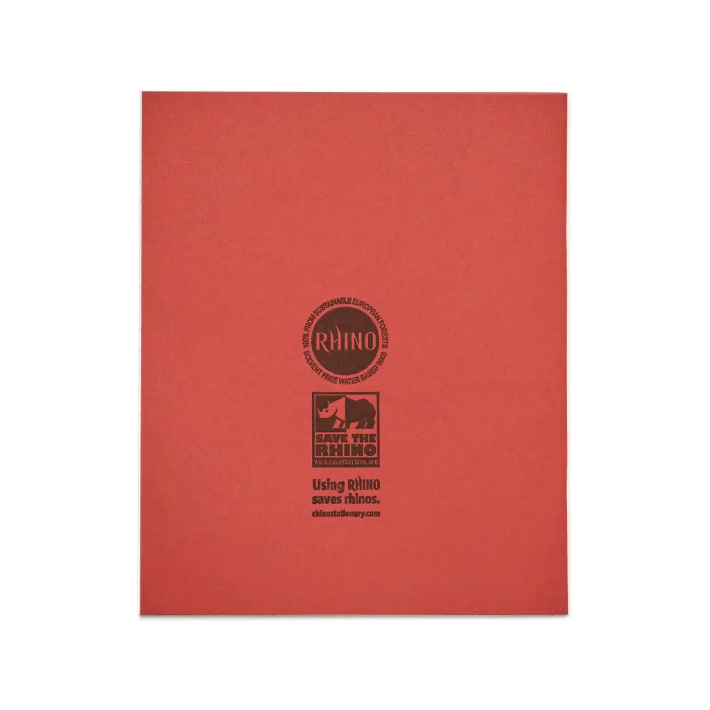 RHINO 8 x 6.5 Exercise Book 48 Page, Red, F8 (Pack of 100)