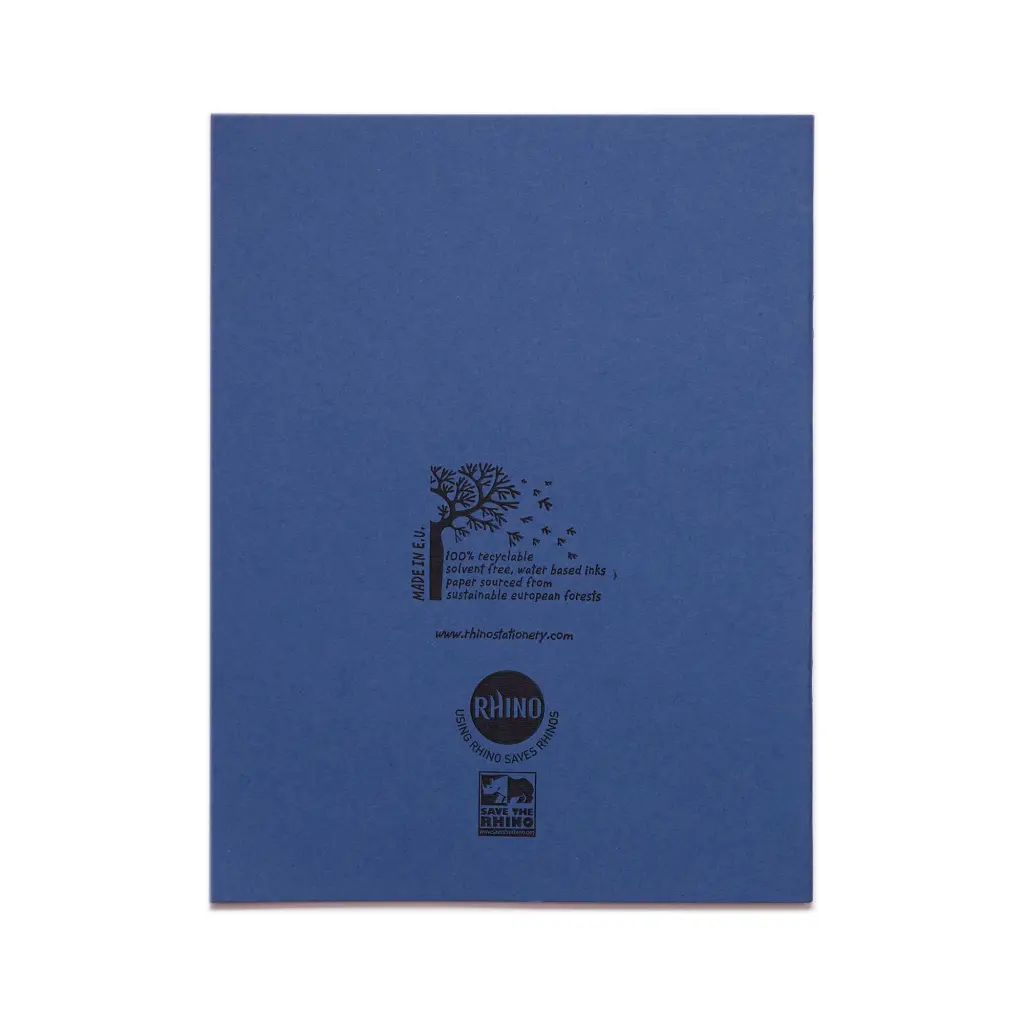 RHINO 8 x 6.5 Exercise Book 80 Page, Dark Blue, F8M (Pack of 100)