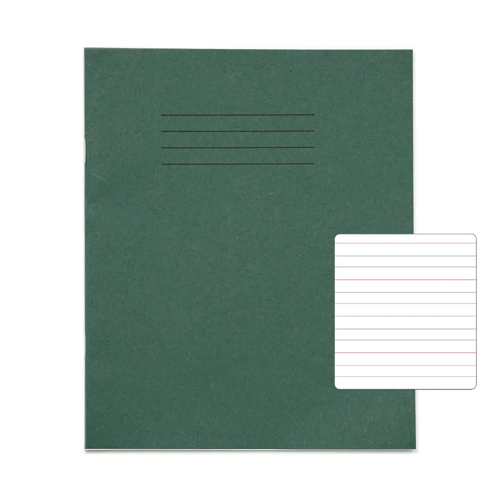 RHINO 8 x 6.5 Learn to Write Book 32 Page, Dark Green, Narrow-Ruled LTW4B:15R (Pack of 10)