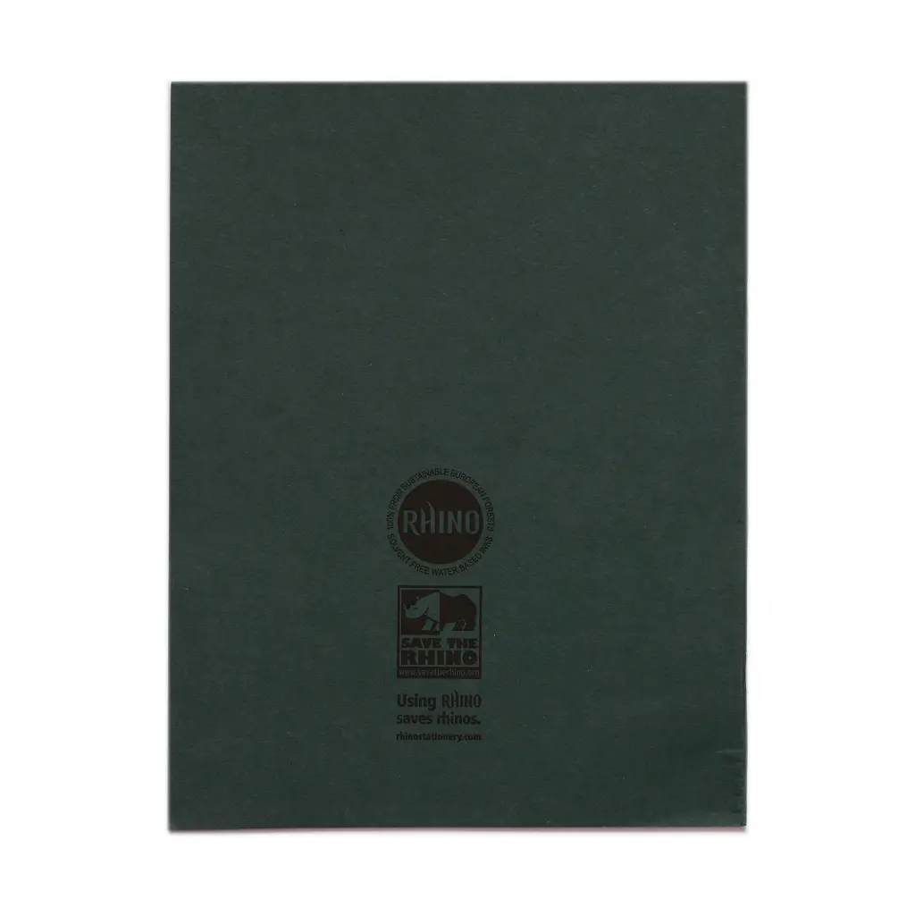 RHINO 9 x 7 Exercise Book 48 Page, Dark Green, F8M (Pack of 100)