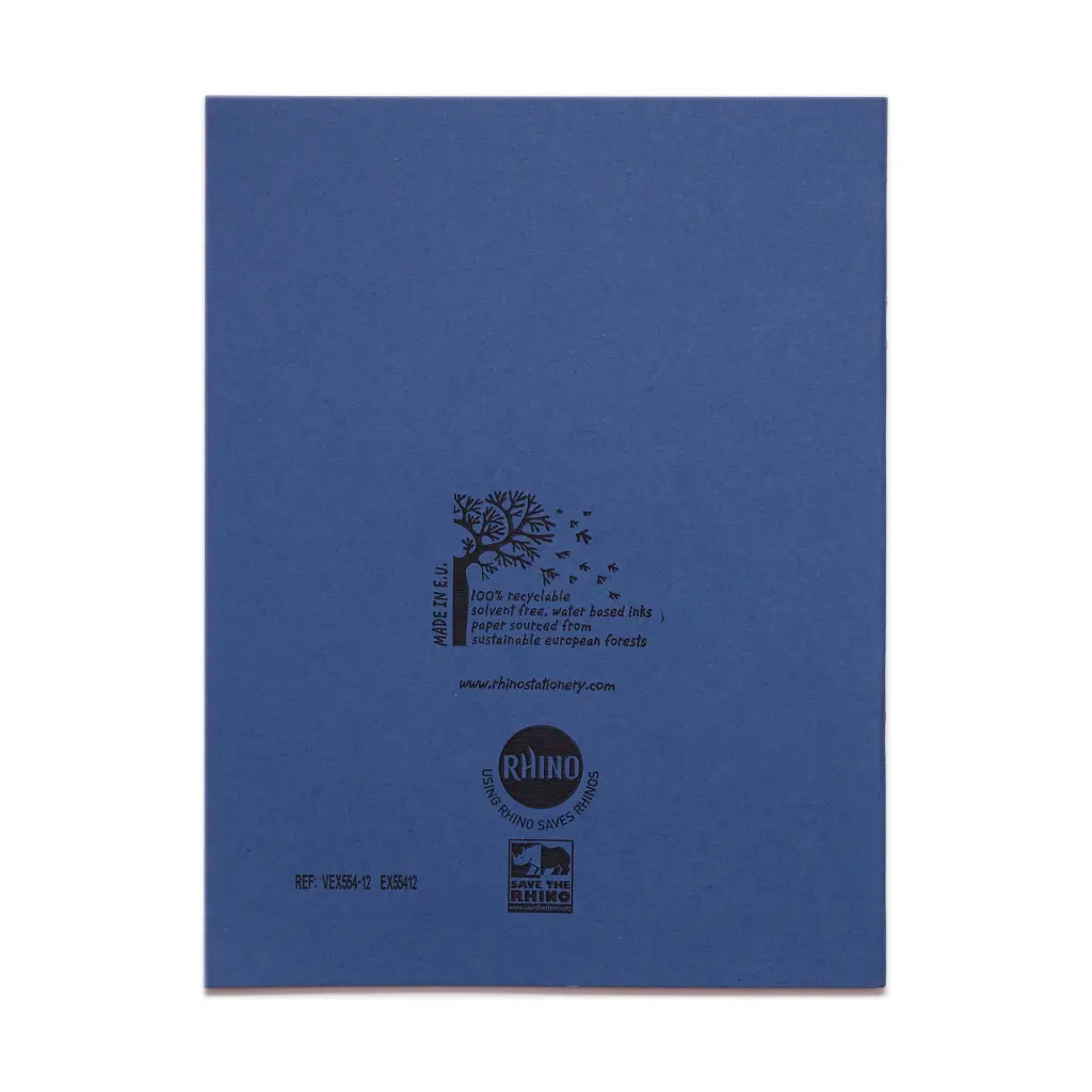 RHINO 9 x 7 Exercise Book 48 Page, Light Blue, F8 (Pack of 100)