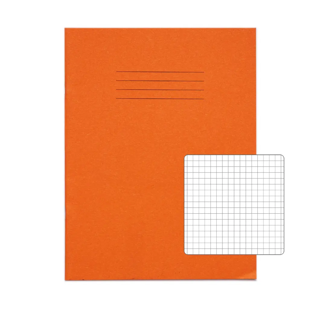 RHINO 9 x 7 Exercise Book 48 Page, Orange, S5 (Pack of 100)