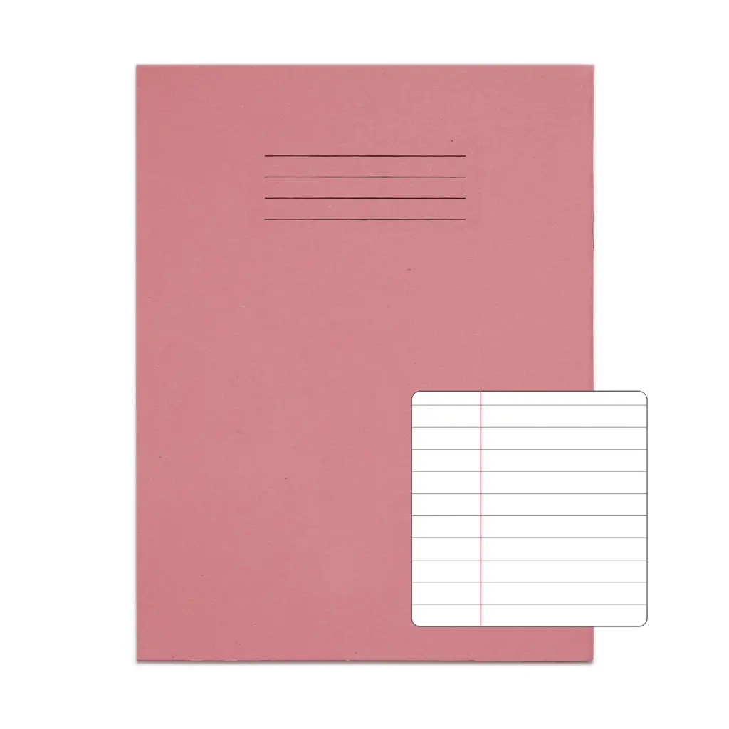 RHINO 9 x 7 Exercise Book 48 Page, Pink, F8M (Pack of 100)