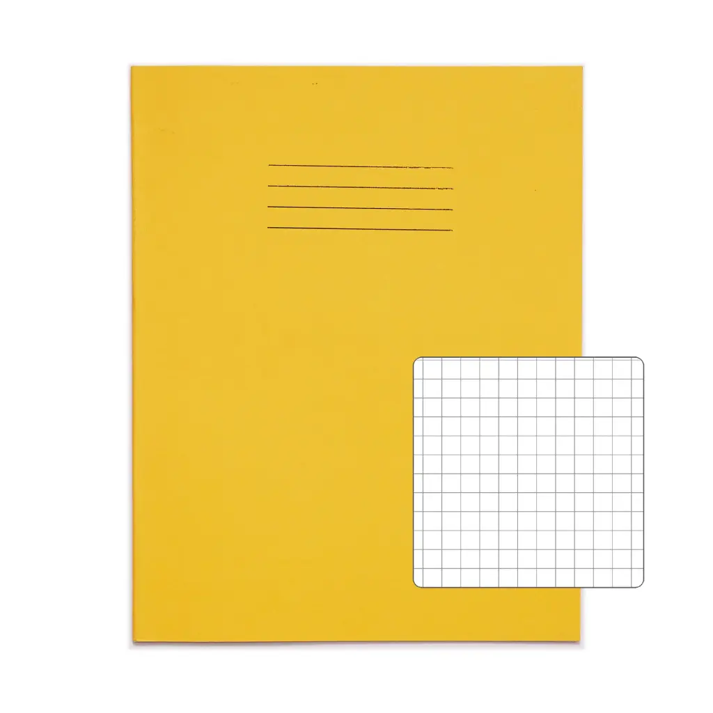 RHINO 9 x 7 Exercise Book 48 Page, Yellow, S7 (Pack of 100)