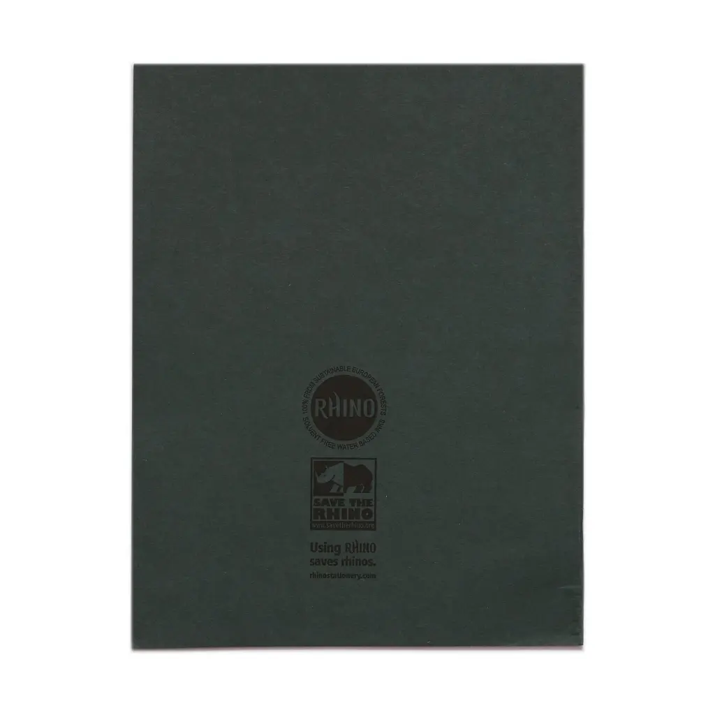 RHINO 9 x 7 Exercise Book 80 Page, Dark Green, F8M (Pack of 100)