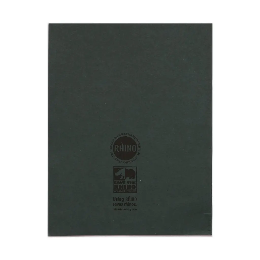 RHINO 9 x 7 Exercise Book 80 Page, Dark Green, S5 (Pack of 100)