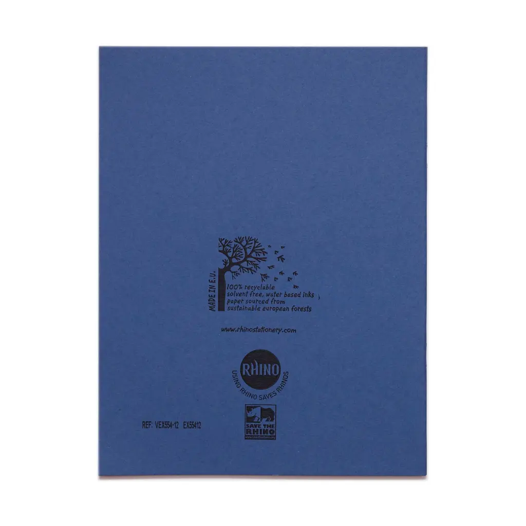 RHINO 9 x 7 Exercise Book 80 Page, Light Blue, F8 (Pack of 100)