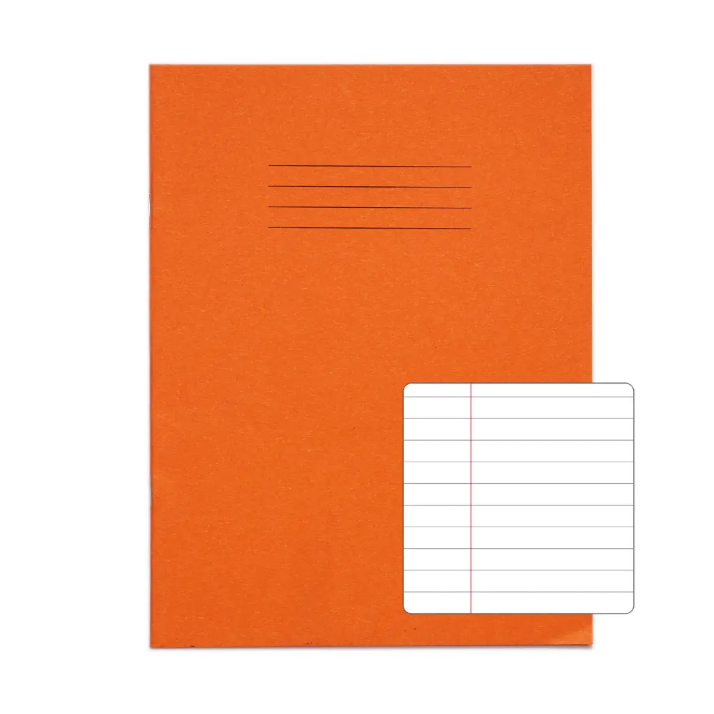 RHINO 9 x 7 Exercise Book 80 Page, Orange, F8M (Pack of 100)