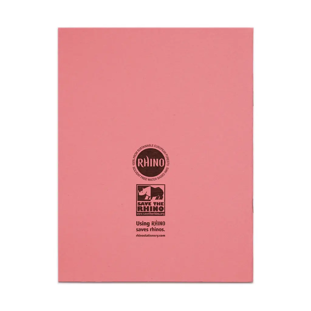 RHINO 9 x 7 Exercise Book 80 Page, Pink, F8M (Pack of 100)