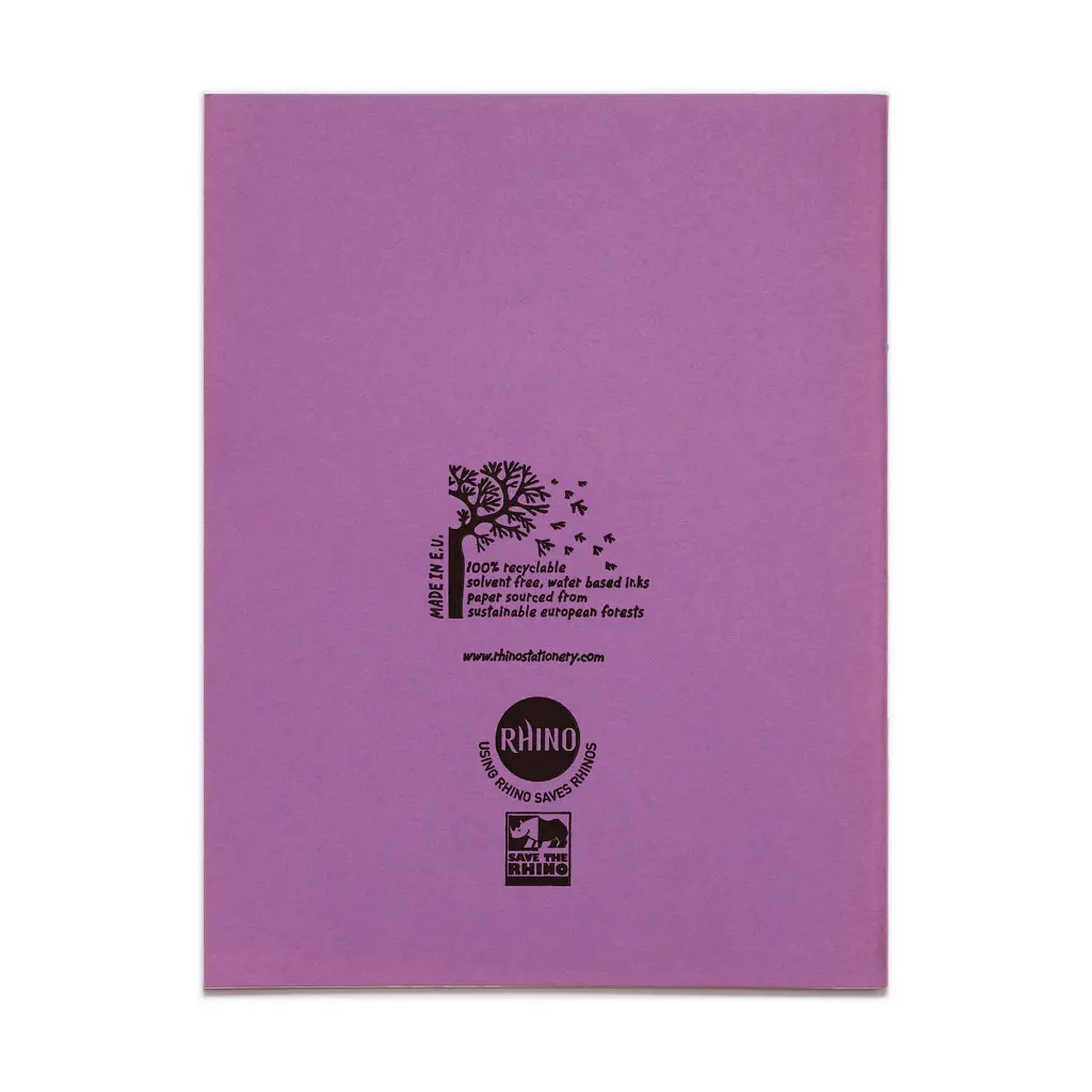RHINO 9 x 7 Exercise Book 80 Page, Purple, S10 (Pack of 100)